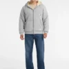 Fleece-trackhoodie met doorlopende rits Fleece-trackhoodie met doorlopende rits