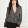 Freda-blouse met kettingprint Freda-blouse met kettingprint