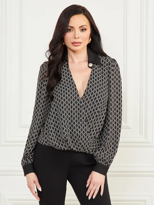 Freda-blouse met kettingprint Freda-blouse met kettingprint