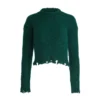 Fuzzy trui met ronde hals