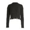 Fuzzy trui met ronde hals