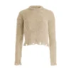 Fuzzy trui met ronde hals