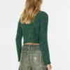 Fuzzy trui met ronde hals