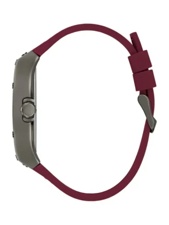 G-Cube multifunctioneel horloge van rood leer