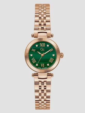 GC analoog horloge met malachiet edelsteen