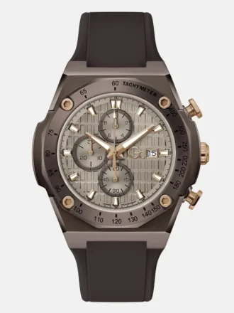 Gc bruin siliconen chronograafhorloge