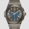 Gc donkerzilverkleurig en blauw multifunctioneel horloge