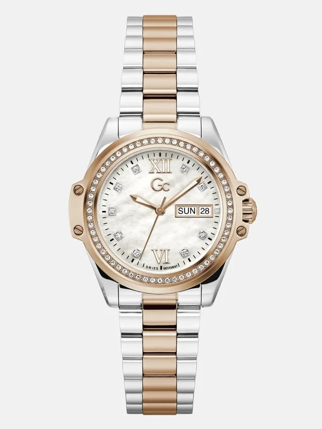 GC roségoud en zilverkleurig horloge GC roségoud en zilverkleurig horloge