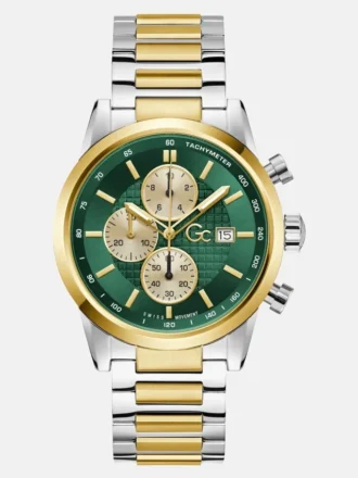 Gc tweekleurig en groen multifunctioneel horloge