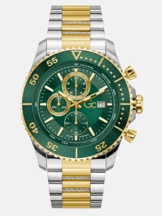 Gc tweekleurig en groen multifunctioneel horloge