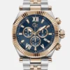 Gc zilver- en roségoudkleurig chronograafhorloge Gc zilver- en roségoudkleurig chronograafhorloge