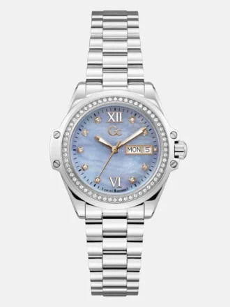 Gc zilverkleurig analoog horloge