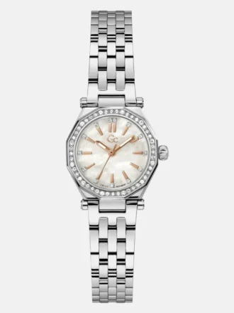 Gc zilverkleurig analoog horloge