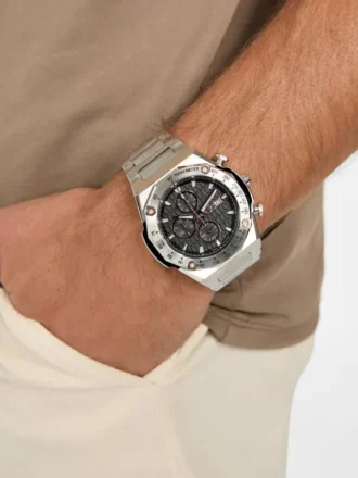 GC zilverkleurig chronograafhorloge