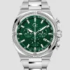 Gc zilverkleurig en groen chronograafhorloge Gc zilverkleurig en groen chronograafhorloge