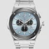 Gc zilverkleurig en lichtblauw multifunctioneel horloge Gc zilverkleurig en lichtblauw multifunctioneel horloge