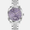 Gc zilverkleurig en paars multifunctioneel horloge Gc zilverkleurig en paars multifunctioneel horloge