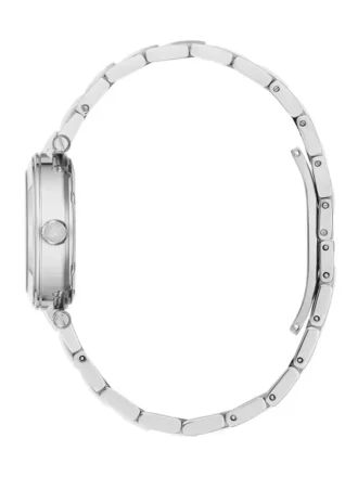 GC zilverkleurig en roze analoog horloge