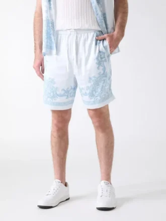 Geborduurde korte broek Geborduurde korte broek
