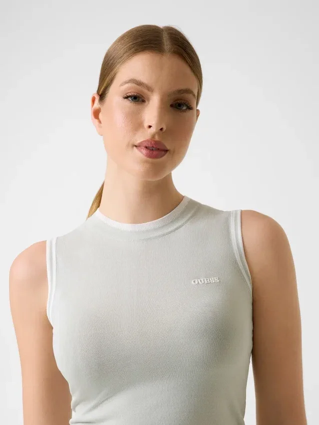 Geborduurde logo-gebreide top Geborduurde logo-gebreide top