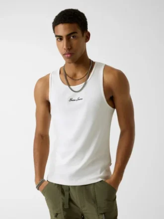 Geborduurde tanktop