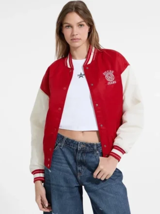 Geborduurde varsity-jas