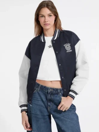 Geborduurde varsity-jas
