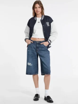 Geborduurde varsity-jas