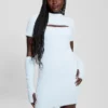 Gebreide jurk met losse mouwen en meteor-print Gebreide jurk met losse mouwen en meteor-print