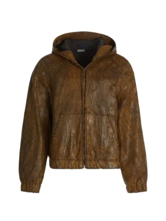 Gecoat denim jas met capuchon