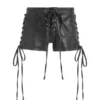 Gecoate mini-denim shorts