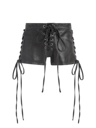 Gecoate mini-denim shorts
