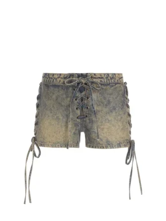 Gecoate mini-denim shorts