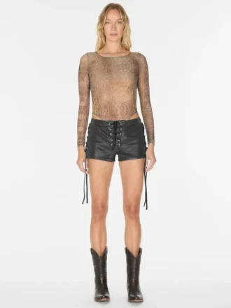 Gecoate mini-denim shorts