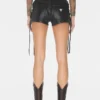 Gecoate mini-denim shorts