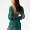 Gehaakte crop top met pompons Gehaakte crop top met pompons