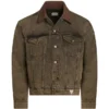 Gekleurd denim truckerjas Gekleurd denim truckerjas