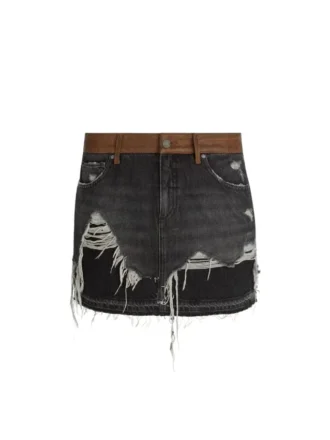 Gelaagde denim rok