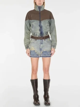 Gelaagde denim rok