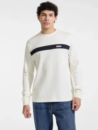 Geribd T-shirt met lange mouwen