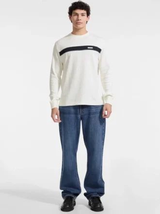 Geribd T-shirt met lange mouwen