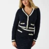 Gesteeld gebreid vest