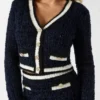 Gesteeld gebreid vest
