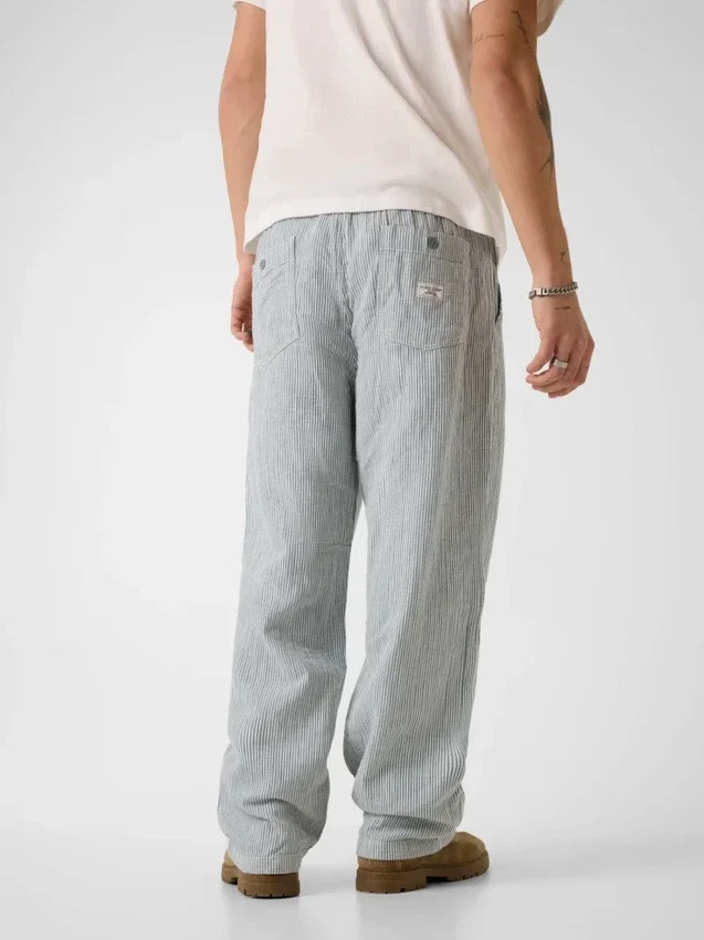 Gestreepte broek van linnenmix Gestreepte broek van linnenmix