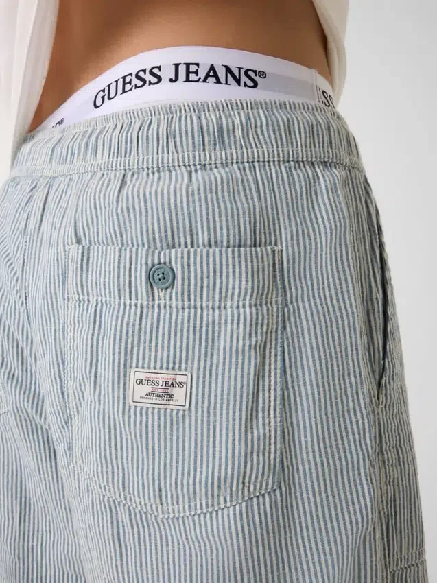 Gestreepte broek van linnenmix Gestreepte broek van linnenmix