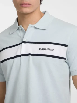 Gestreepte piqué-polo