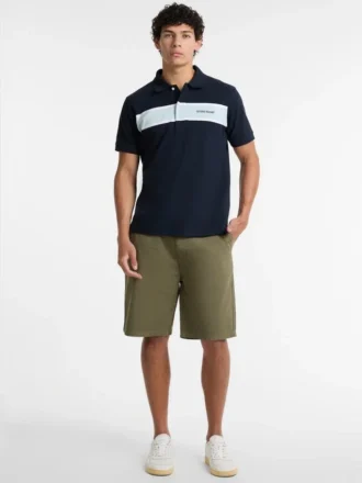 Gestreepte piqué-polo