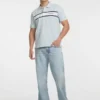 Gestreepte piqué-polo