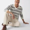 Gestreepte trui van viscose-mix Gestreepte trui van viscose-mix