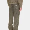 Getinte denim broek met uitlopende pijpen Getinte denim broek met uitlopende pijpen